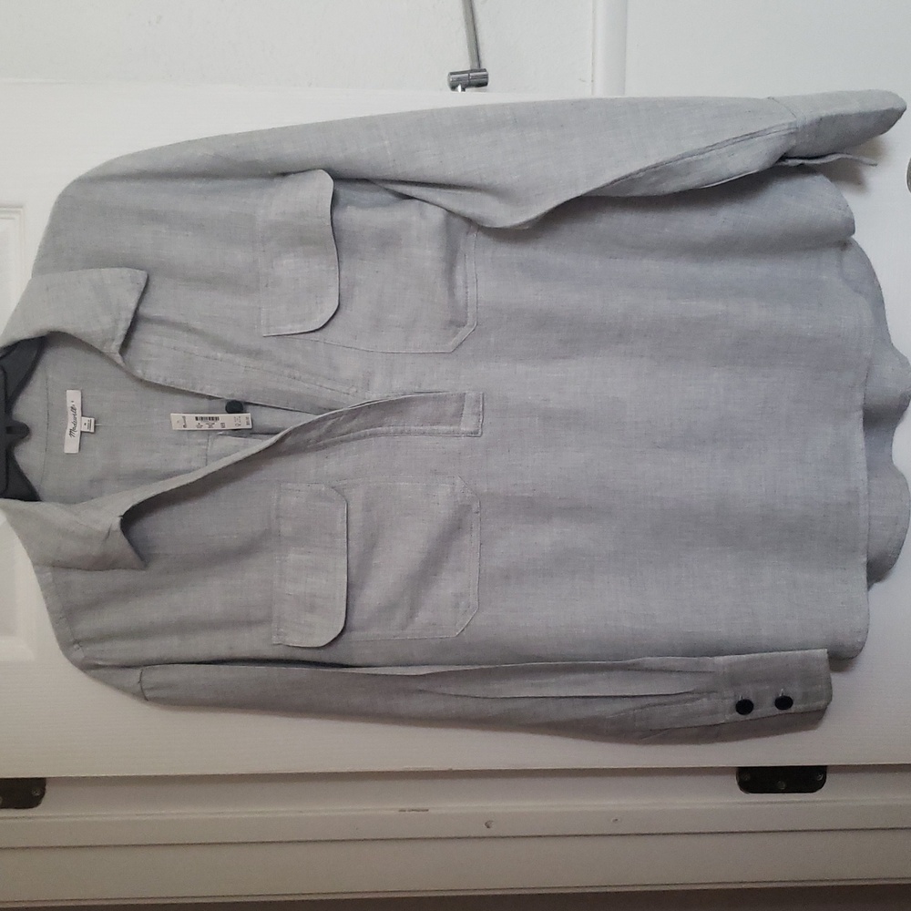 Madewell Light Gray Textured Shirt